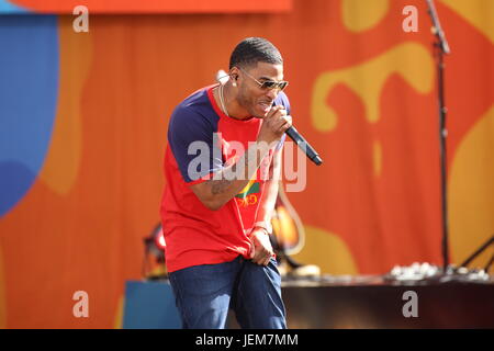 Florida Georgia Line und Nelly durchführen auf ABC "Good Morning America" 2017 Sommer Konzert-Serie mit: Nelly Where: New York, New York, Vereinigte Staaten von Amerika bei: 26. Mai 2017 Stockfoto