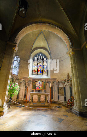 Die Jesus-Kapelle in einer Apsis am östlichen Ende der christlichen Kathedrale in Norwich, Norfolk, England. Stockfoto