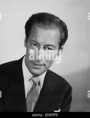 Rex Harrison, Portrait Werbung für den Film, "Himmelbett", Columbia Pictures, 1952 Stockfoto