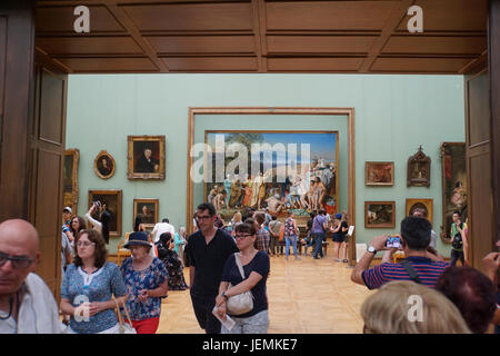 Malerei auf Anzeige an staatliche Tretjakow Galerie (GTG) eine Kunst-Galerie in Moskau, Russland, russische Kunst in der Welt führenden Verwahrer. Stockfoto