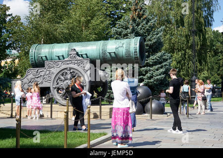 Die Zarenkanone in Domplatz, Kreml, Moskau Stockfoto