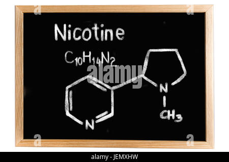 Nikotin Chemische Formel Wissenschaft Symbol Elemente Reaktion Stockfotografie Alamy