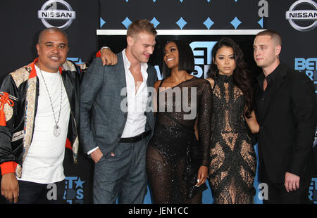 Los Angeles, Ca, USA. 25. Juni 2017. Nafessa Williams, Matthew Noszka, Michelle Hayden, Irv Gotti, Chet Hanks auf 2017 BET Awards an die Microsoft-Theater, California am 25. Juni 2017. Bildnachweis: Faye lernen/MediaPunch Credit: MediaPunch Inc/Alamy Live-Nachrichten Stockfoto