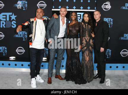 Los Angeles, Ca, USA. 25. Juni 2017. Nafessa Williams, Matthew Noszka, Michelle Hayden, Irv Gotti, Chet Hanks auf 2017 BET Awards an die Microsoft-Theater, California am 25. Juni 2017. Bildnachweis: Faye lernen/MediaPunch Credit: MediaPunch Inc/Alamy Live-Nachrichten Stockfoto