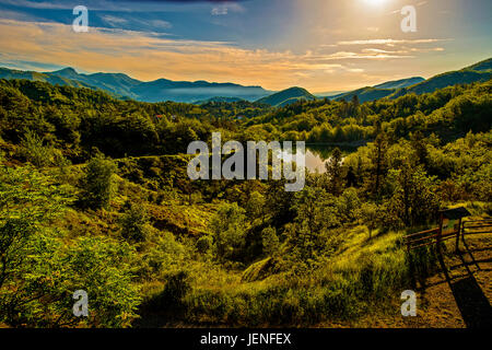 Italien Ligurien Aveto regional Park Bocco See Stockfoto