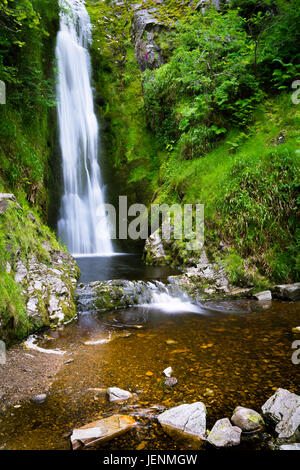 Die schöne 40ft Glenevin Wasserfall in der Nähe von Clonmany Dorf in der Grafschaft Donegal Stockfoto