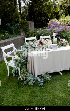 Hochzeitstafel Stockfoto