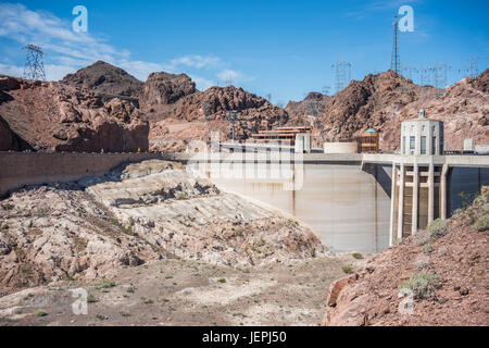 Infrastruktur für die Boulder Talsperre Stockfoto