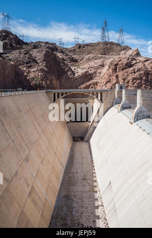 Infrastruktur für die Boulder Talsperre Stockfoto