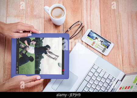 Zusammengesetztes Bild der Ansicht der Vorlesung app Stockfoto