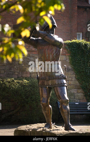 Sir Henry Percy Harry Hotspu, Statue auf Pottergate, Alnwick, Northumberland Stockfoto