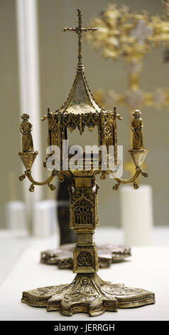 Reliquiar. Ersten Viertel des 16. Jahrhunderts. Von Juan Tol (dokumentiert zwischen 1504-1526). Gothic. Herkunft unbekannt. Nationalen Kunstmuseum von Katalonien. Barcelona. Katalonien. Spanien. Stockfoto