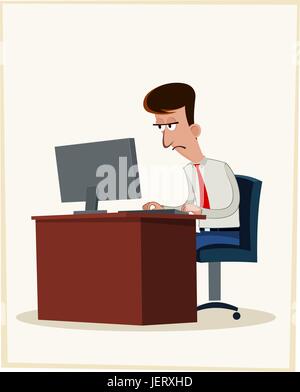 Mann, Schreibtisch Stock Vektor