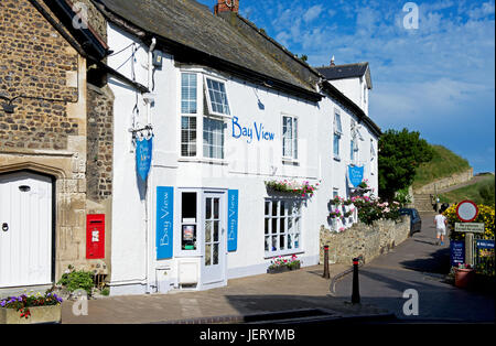 Bay View B & B in das Dorf des Bieres, Devon, England UK Stockfoto