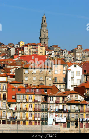 Oporto, Hauptstadt des Portweins, und Ribeira Quartier, ein UNESCO-Weltkulturerbe, Portugal Stockfoto