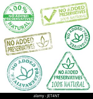 Lebensmittel, Nahrungsmittel, Gesundheit, vegetarisch, Bio, Stempel, Naturkost, grün, Stock Vektor