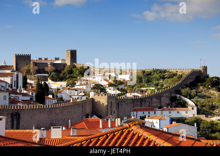 Óbidos, einem mittelalterlichen Dorf in Portugal Stockfoto