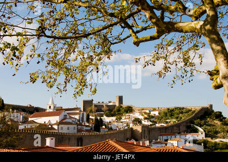 Óbidos, einem mittelalterlichen Dorf in Portugal Stockfoto