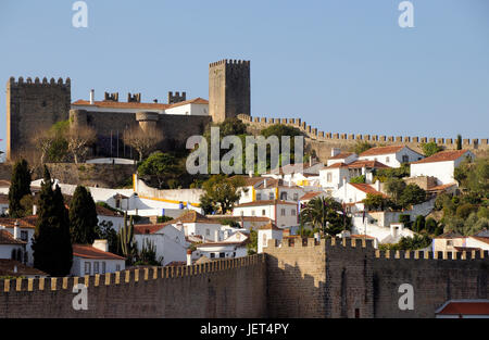 Óbidos, einem mittelalterlichen Dorf in Portugal Stockfoto