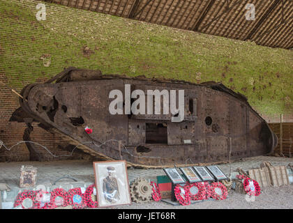 Mark IV Tank Deborah, die an der Schlacht von Cambrai teilgenommen Stockfoto
