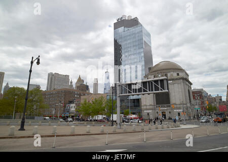 50 bowery Turm und Gebäude in der Kreuzung von Broadway und bowery New York City USA Stockfoto