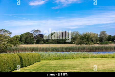 schönen Naturpark in der Nähe teuren Wohnungen und dem Strand in East Hampton, NY Stockfoto