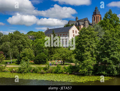 Stadtbild von malerischen alten Stadt Wetzlar mit Wetzlarer Dom aka Wetzlarer Dom, Wetzlar, Hessen, Deutschland Stockfoto