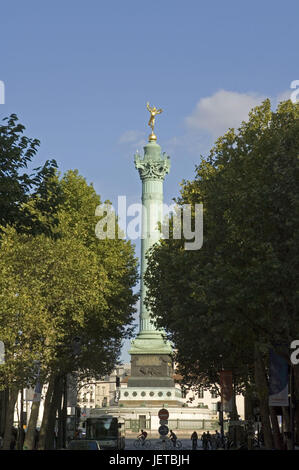 Frankreich, Paris, Place De La Bastille, Juli Säule, Stockfoto