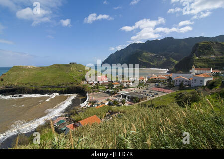 Bucht von Porto da Cruz, Nordküste, Madeira, Stockfoto