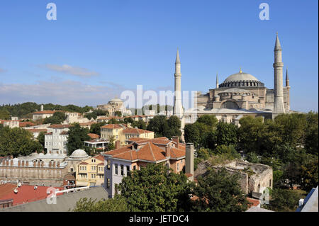 Türkei, Istanbul, Stadtteil Sultanahmet, Hagia Sophia, Basilika, Stockfoto