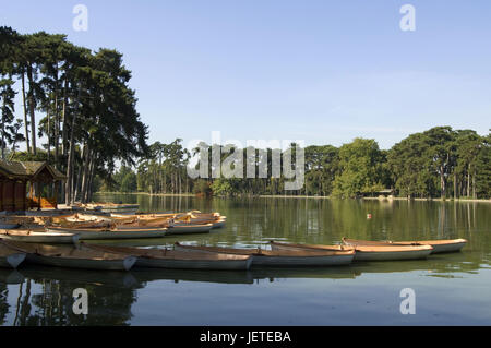 Frankreich, Paris, Bois De Boulogne, Lac Inferieur, Stiefel, Stockfoto