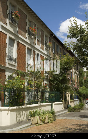 Frankreich, Paris, Floral zitieren, Rue Savarin, Wohn-Häuser, Detail, Stockfoto