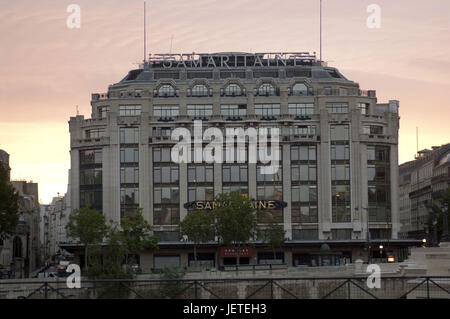 Frankreich, Paris, Rue de Rivoli, shopping Center, Samaritaine, Abendrot, Stockfoto