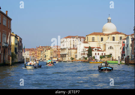 Italien, Venedig, Canale Grande, Kirche Santa Maria della Salute, Stockfoto