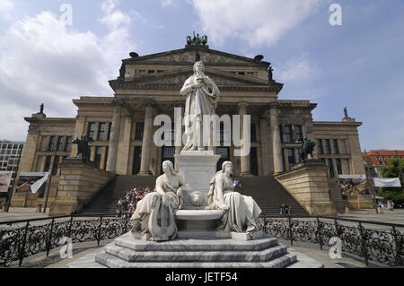 Concert Hall, Schillers Denkmal, Gendarmenmarkt, Berlin, Deutschland, Stockfoto