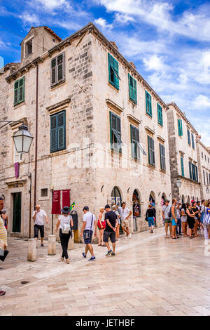 Das berühmte Stradum in der Altstadt von Dubrovnik, Kroatien Stockfoto