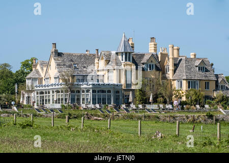 Das Schwein-Hotel am Strand, Studland, Dorset, England, UK Stockfoto