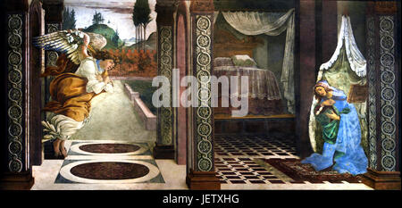 Verkündigung 1481 Sandro Botticelli (Alessandro di Mariano Filipepi) 1445-1510 Florenz italienische Maler Florentiner Schule Frührenaissance. Stockfoto