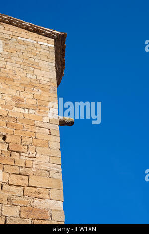 Kirche von Sant Pere de Pals in Katalonien, Spanien, eine alte religiöse Tempel im zehnten Jahrhundert erbaut. Stockfoto