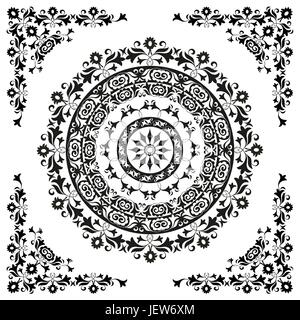 schwarz, dunkelhäutigen, tiefschwarze, tiefschwarz, Illustration, Grenze, weiß, isoliert, Stock Vektor