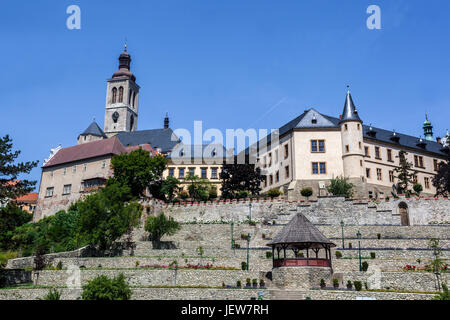 Italian Court und St. James Kirche, gotische Gebäude in der UNESCO-Stadt, Kutna Hora, Tschechische Republik Stockfoto