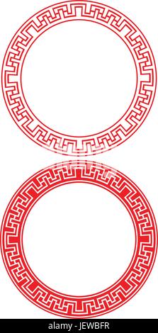 Ornament, Kreis, Chinesisch, China, Zierpflanze, Muster, orientalische, Vektor, Stock Vektor