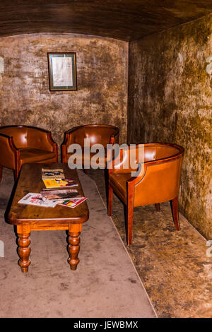 Weinfässer im Chateau Tanunda in South Australia Stockfoto