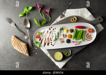 Kochen Zutaten wie Kräuter und Gewürze Stockfoto