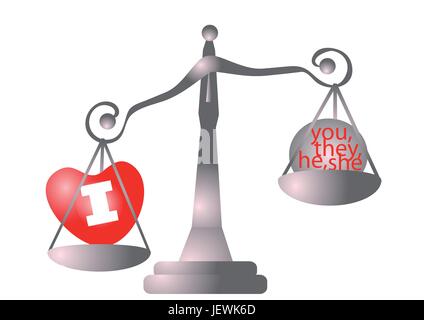 Egoist Konzepte Stock Vektor