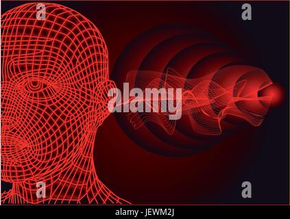 Bewegung, Verschiebung, Bewegung, Bewegung, Musik, Ton, Wissenschaft, Menschen, Menschen Stock Vektor