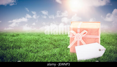 Zusammengesetztes Bild des Labels Stockfoto