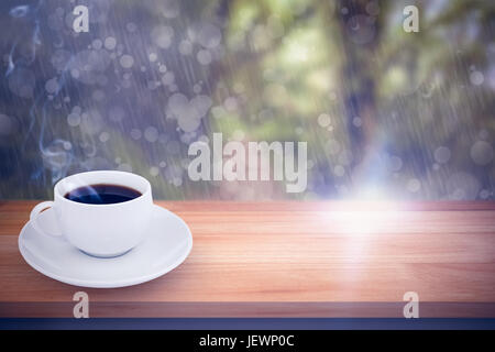 Zusammengesetztes Bild Tasse Kaffee Stockfoto