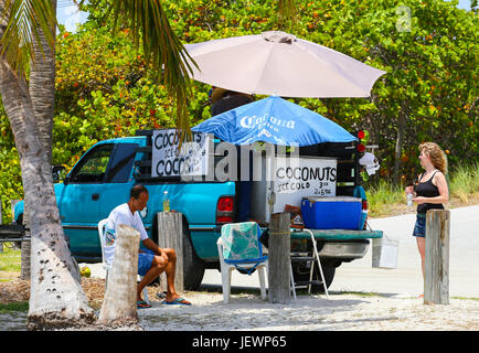 Coconut-Truck Stockfoto