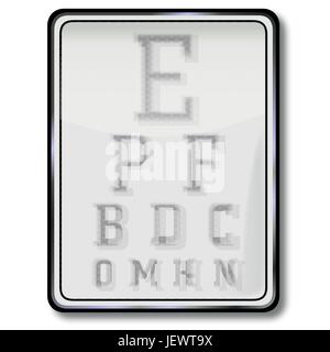 Schild-Sehtest Stock Vektor